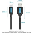 Vention Type-C (USB-C) <-> USB 2.0 töltő és adatkábel