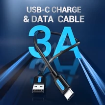 Vention Type-C (USB-C) &amp;lt;-&amp;gt; USB 2.0 töltő és adatkábel