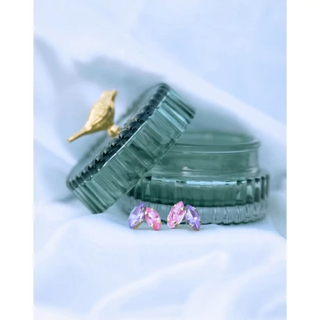 Frézia — Lila-Rózsaszín Fülbevaló