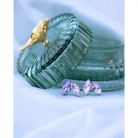 Frézia- Lila Fülbevaló