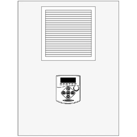 Frekvenciaváltó fém kapcsoló szekrénybe építve IP66, 400 x 300 x 200 mm ( 230V/2,2kW-ig, 400 V/4kW-ig), előlapra szerelt kijelzővel, kapcsolók nélkül