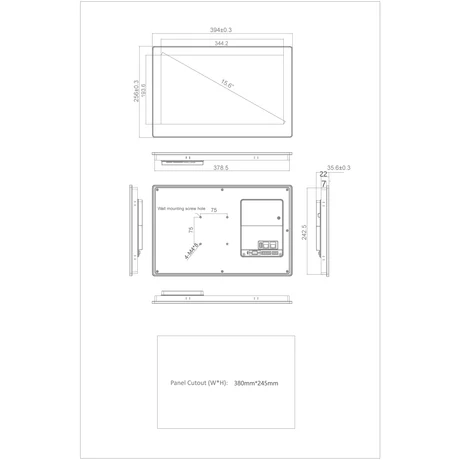 Rievtech RTS6156H HMI 15" univerzális kijelző