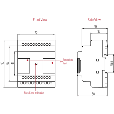 Rievtech PR-E-AQ-VI Analóg kimeneti modul (0-10V / 0-20mA)