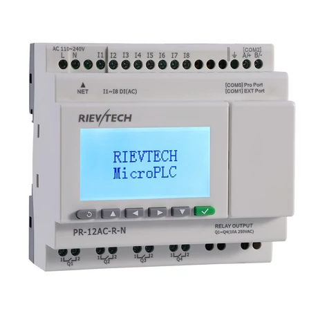 Rievtech PR-12AC-R-N Ethernet PLC webszerverrel és beépített MQTT-vel