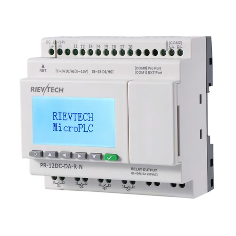Rievtech PR-12DC-DA-R-N Ethernet PLC webszerverrel és beépített MQTT-vel