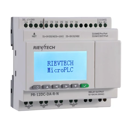Rievtech PR-12DC-DA-R-N Ethernet PLC webszerverrel és beépített MQTT-vel