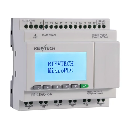 Rievtech PR-18AC-R-N Ethernet PLC webszerverrel és beépített MQTT-vel