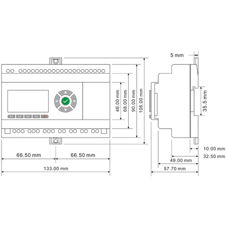 Rievtech PR-26AC-R-N Ethernet PLC webszerverrel és beépített MQTT-vel