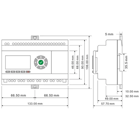 Rievtech PR-26DC-DAI-RT-4G 4G PLC webszerverrel és beépített MQTT-vel