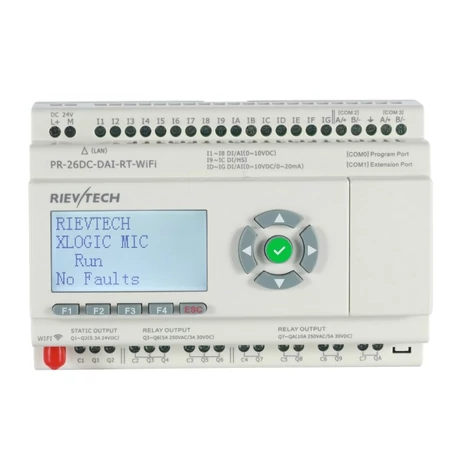 Rievtech PR-26DC-DAI-RT-WIFI WIFI PLC webszerverrel és beépített MQTT-vel