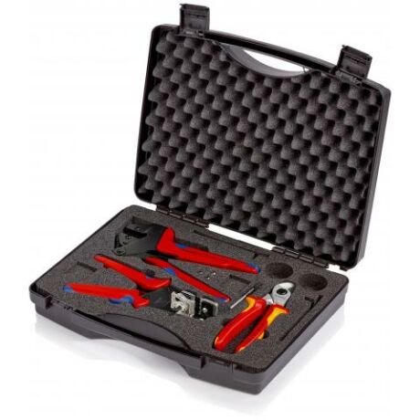 Knipex Szolártechnikai szerszám készlet, betétek nélkül 3 részes MC3  Műanyag táskában