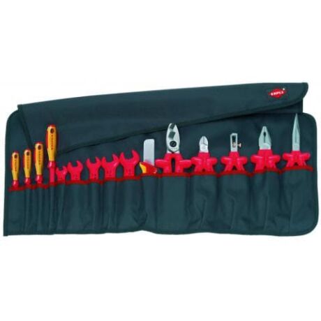 Knipex Szigetelt szerszámkészlet, rollnizható táskában 15 részes 1000V