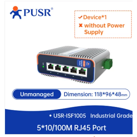 USR-ISF1005 Ipari 5 portos 10/100M Ethernet switch