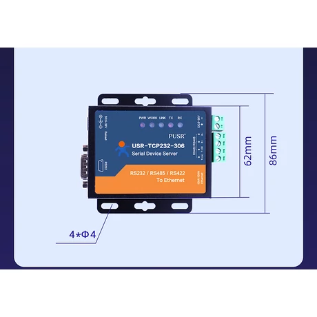 USR-TCP232-306 Ipari soros port Ethernet átalakító